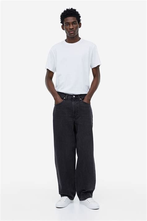 h&m pants black